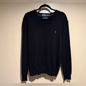 Polo Ralph Lauren 100% Lamb's Wool V-Neck Sweater pony
